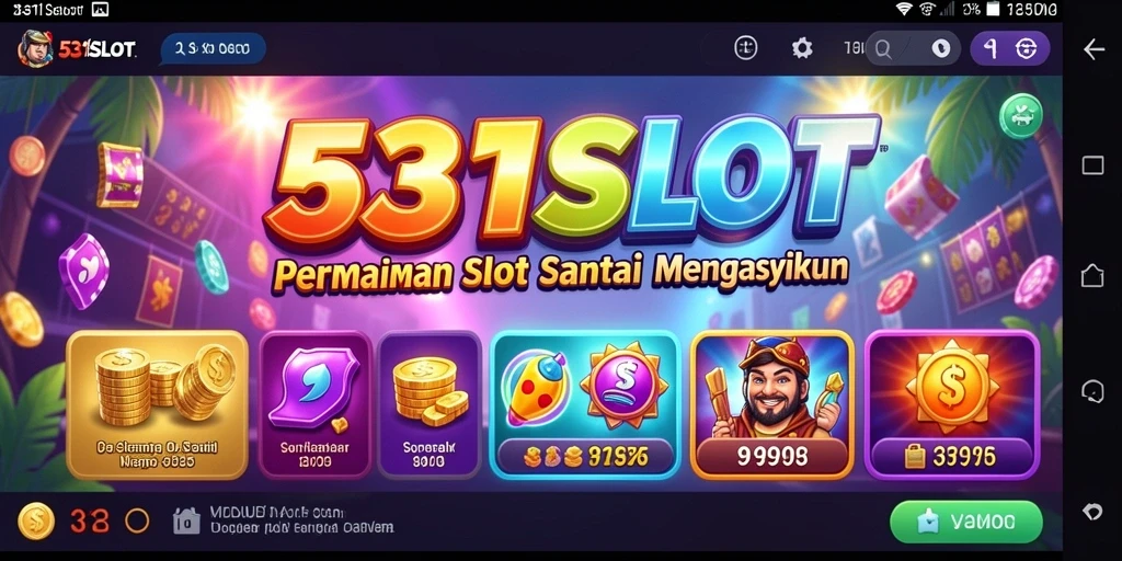 Screenshot utama 531SLOT menampilkan gameplay slot yang menyenangkan dan penuh warna.