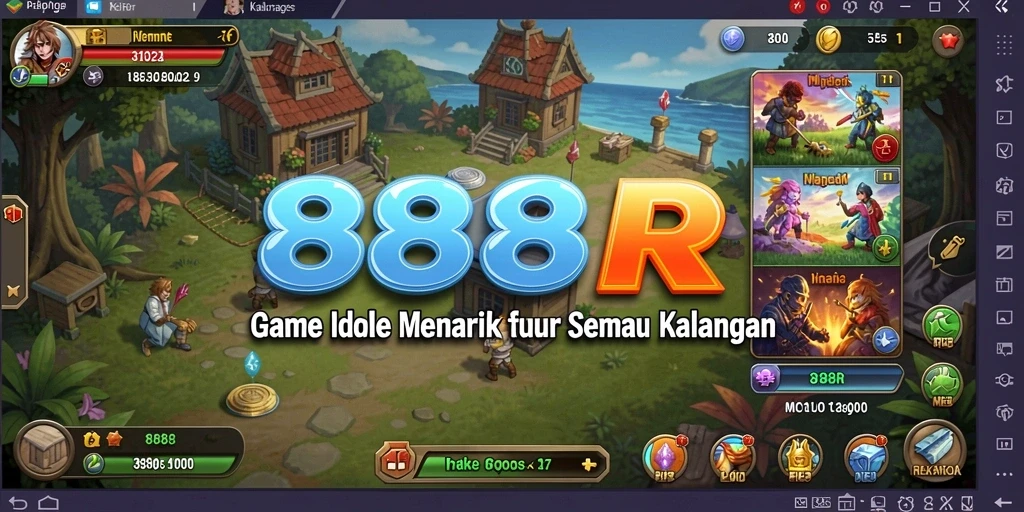 Screenshot menampilkan gameplay santai dan menarik dari 888R.