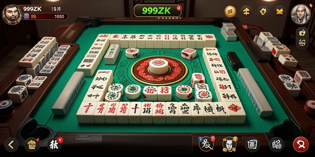 Gameplay seru Mahjong di 999ZK dengan grafis menarik.