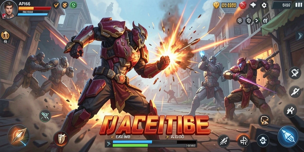 Tangkapan layar menampilkan aksi intens dalam game API66.