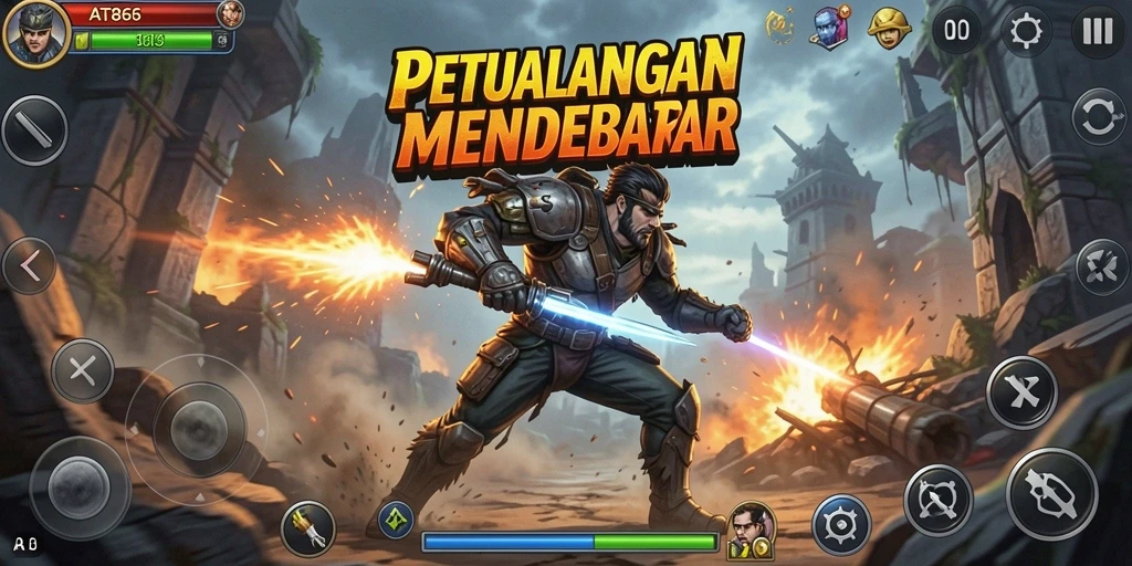 Tampilan gameplay AT866 yang seru dan mendebarkan.