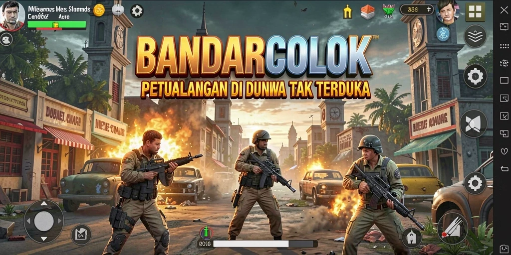 Tampilan gameplay petualangan mendalam dalam BANDARCOLOK.