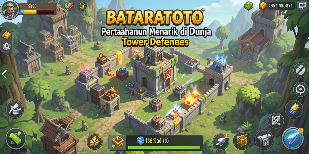 Screenshot gameplay menampilkan pertahanan yang kuat dalam <strong>BATARATOTO</strong>.