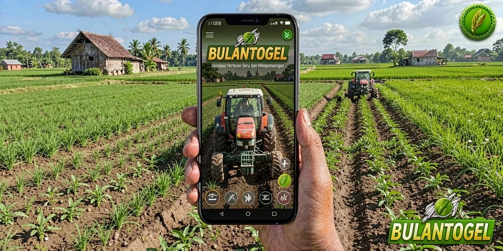 Tampilan gameplay BULANTOGEL yang menarik dengan aktivitas bertani.