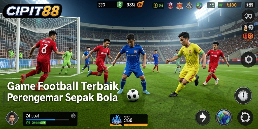 Gambaran gameplay mendebarkan di CIPIT88 yang menampilkan aksi sepak bola.