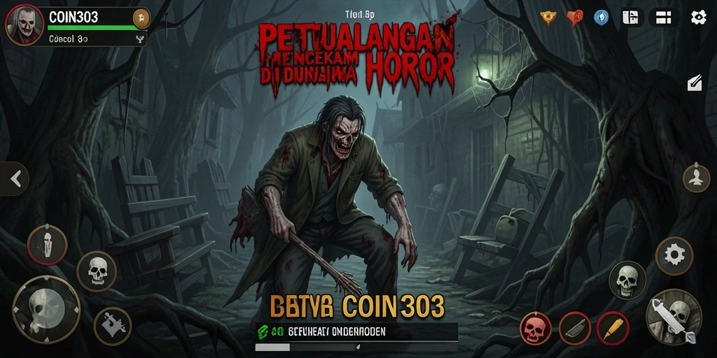 Tampilan menakutkan dari gameplay COIN303 yang penuh ketegangan.