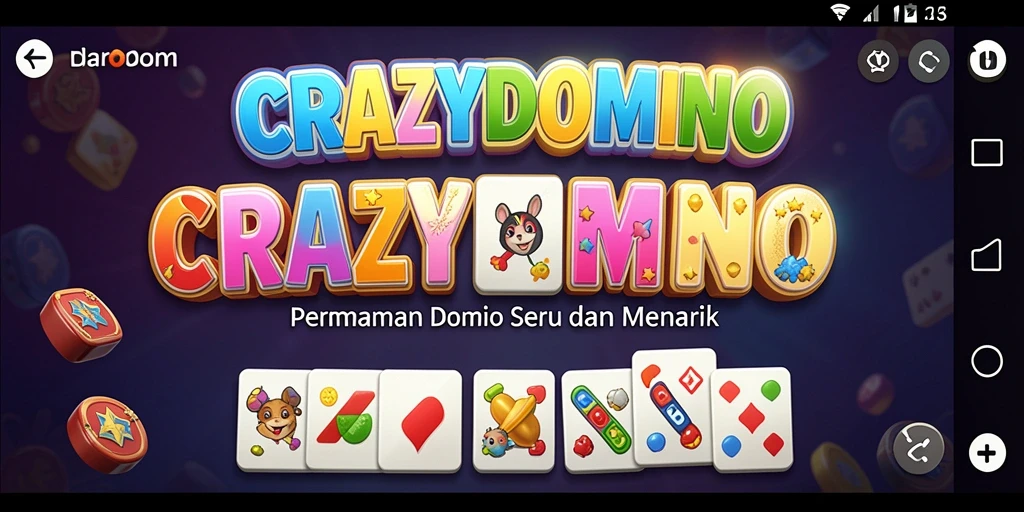 Gameplay seru dan menegangkan di CRAZYDOMINO dengan teman-teman.
