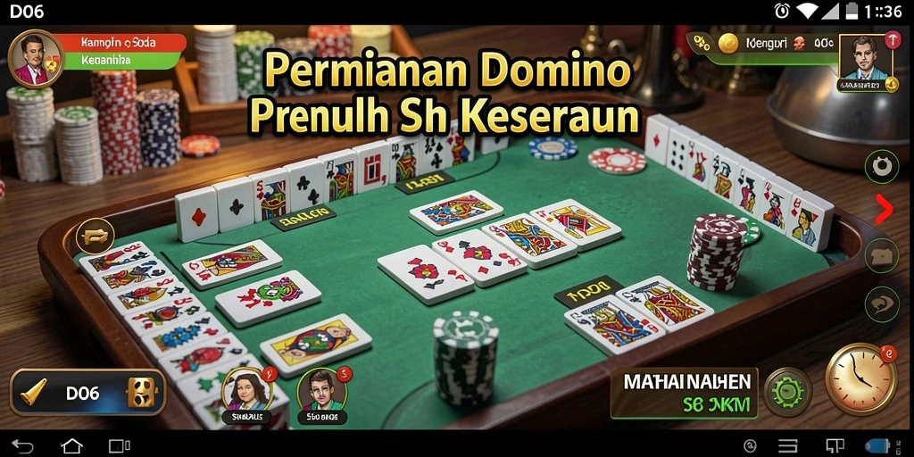 Tampilan utama D06 dengan permainan domino yang seru dan menarik.