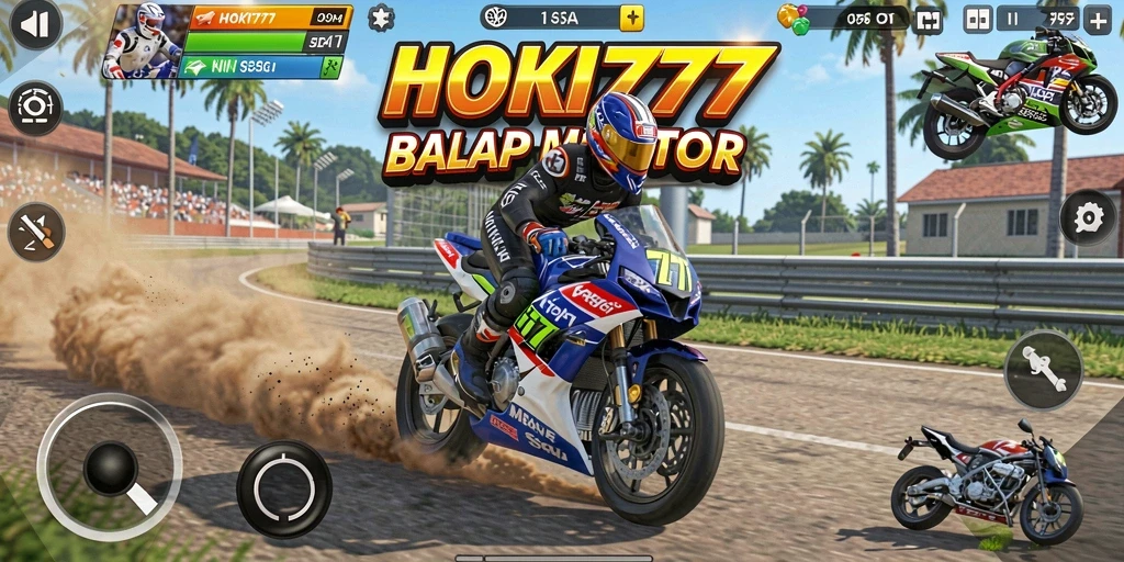 Gameplay balap motor yang seru dan mendebarkan di HOKI777.