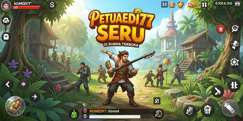 Tampilan gameplay seru dalam dunia terbuka KOMEDI77.