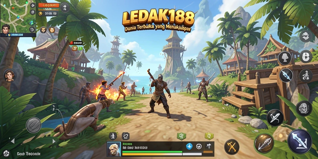 Screenshot LEDAK188 yang memperlihatkan eksplorasi dunia terbuka.