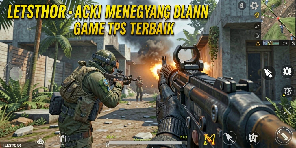 Tampilan gameplay LETSTHOR yang mendebarkan dan menantang.