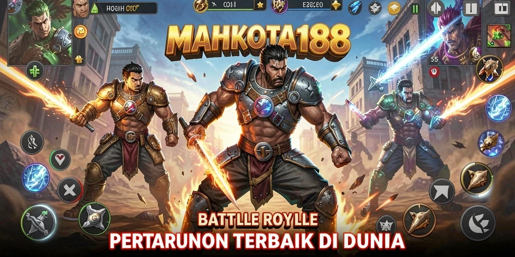 Tangkapan layar menunjukkan aksi seru dalam permainan Battle Royale.