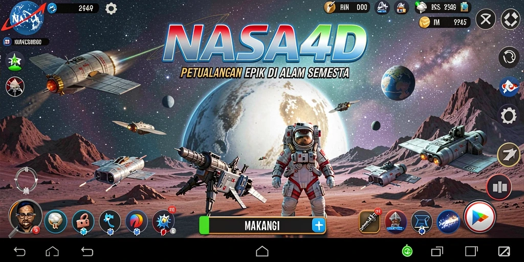 Tangkapan layar NASA4D menampilkan karakter beraksi dalam pertempuran RPG yang mendebarkan.