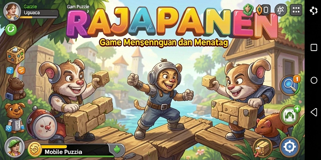 Screenshot gameplay <strong>RAJAPANEN</strong> menampilkan tantangan puzzle yang menarik.