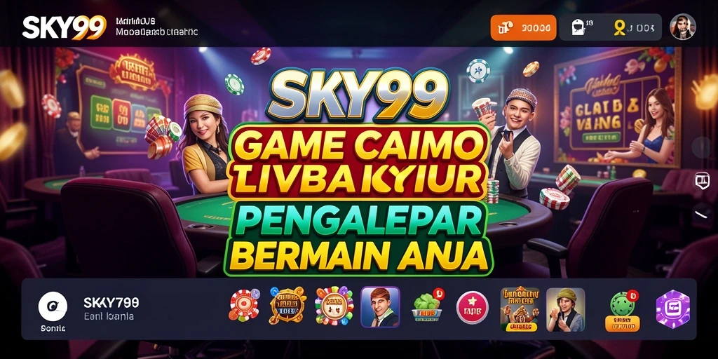 Tampilan menarik dari gameplay Live Casino di SKY99.