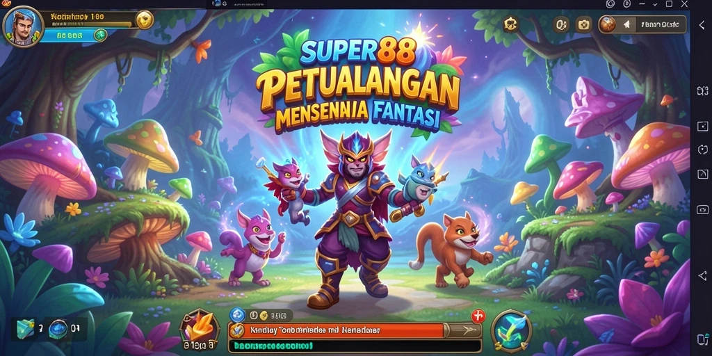 Tangkapan layar SUPER88 menampilkan petualangan seru di dunia fantasi.