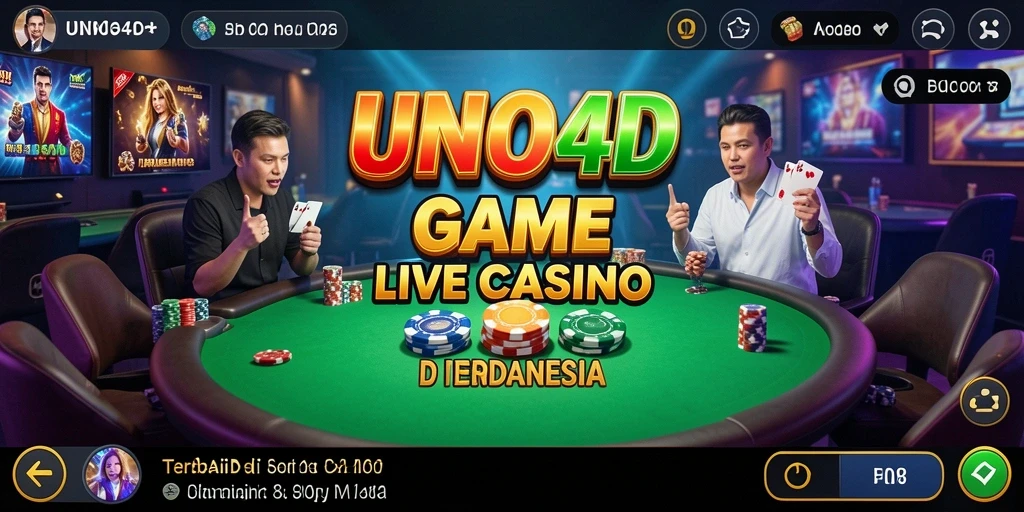 Tampilan menarik dari gameplay Live Casino di UNO4D.