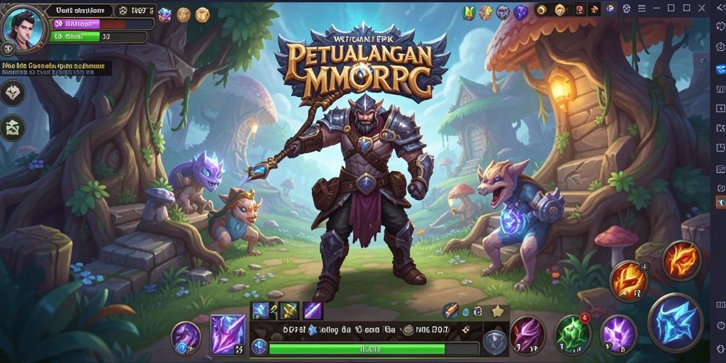 Tampilan screenshot gameplay WG87 menunjukkan petualangan seru dalam dunia MMORPG.