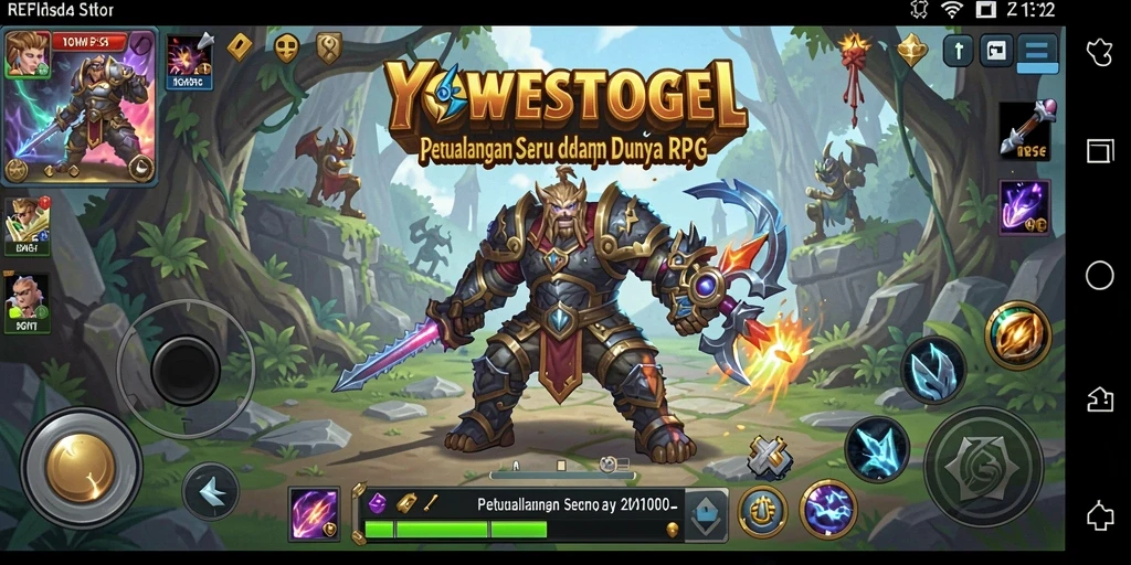Tampilan gameplay seru dalam YOWESTOGEL yang menampilkan aksi RPG spektakuler.