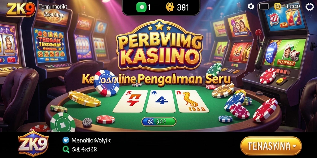 Tampilan gameplay ZK9 dengan suasana kasino yang menggembirakan.