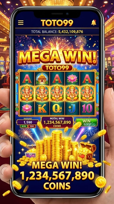 Tampilan aplikasi toto99 di perangkat Android.